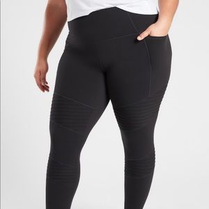 Athleta inclination moto tight